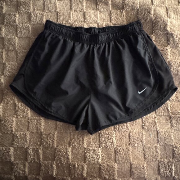 EXCELLENT Nike Dri-FIT Black Run Athletic Shorts 3" Brief Lined Drawstring XL - Picture 9 of 9